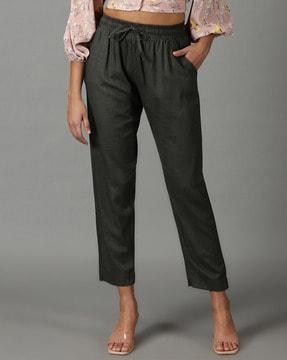 trousers with drawstring waist