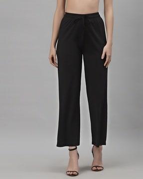 trousers with drawstring waist