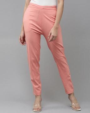 trousers with elasticated waistband