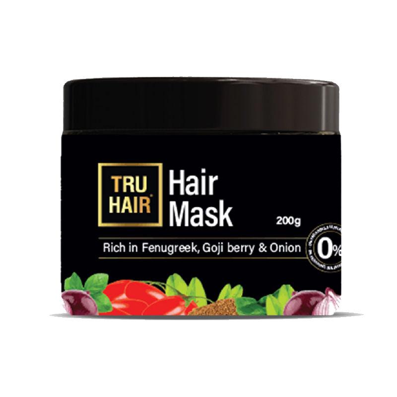 tru hair over night hair mask to strengthen & smoothen the hair from the roots