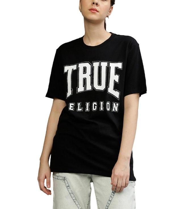 true religion black fashion regular fit t-shirt