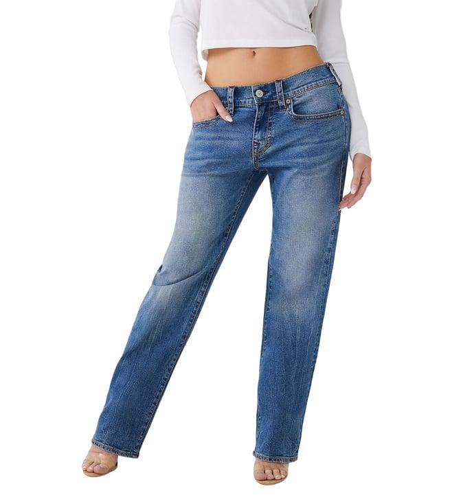 true religion sn ricki relax straight blue low rise jeans