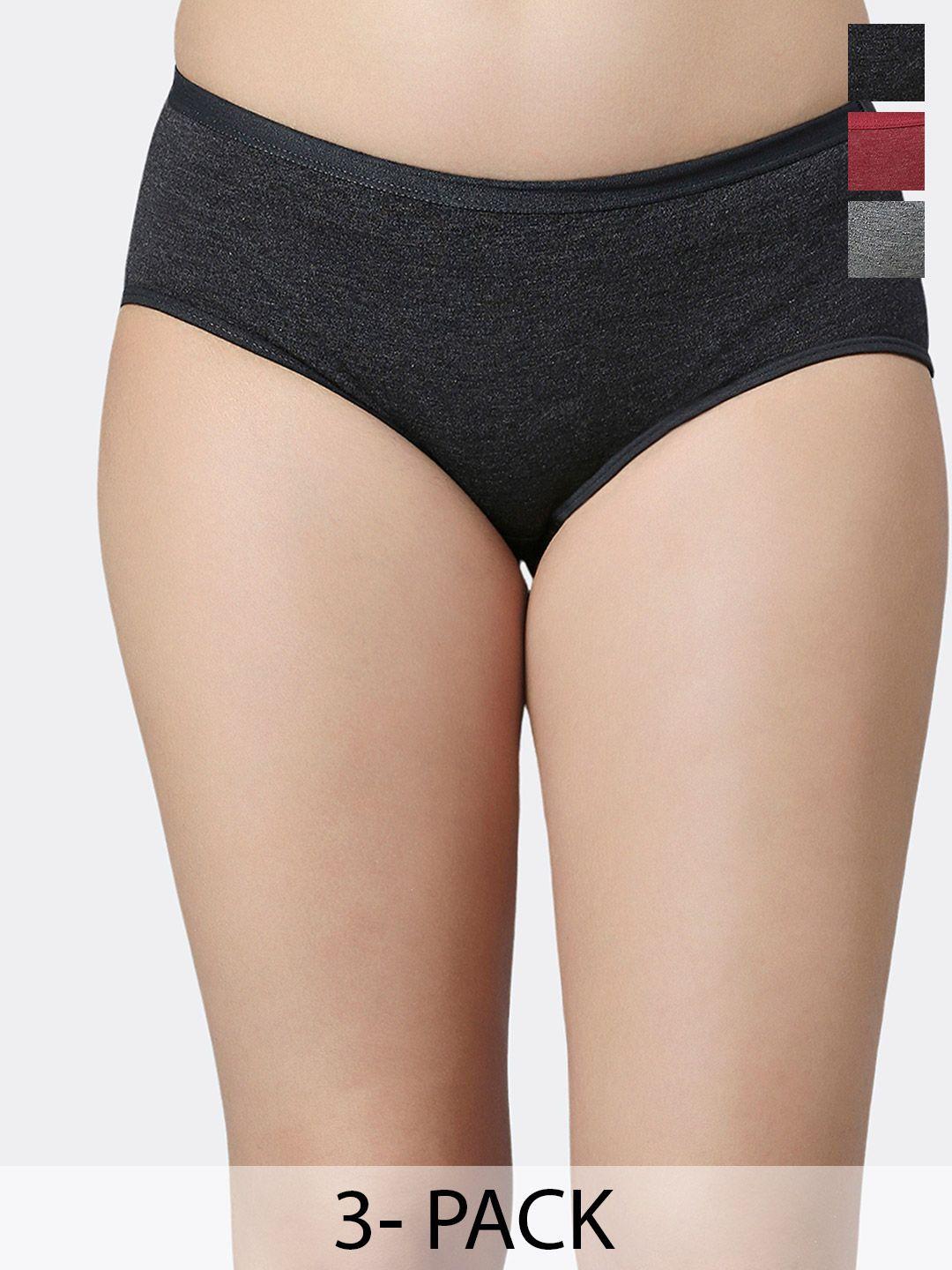 true shape pack of 3 anti bacterial hipster briefs