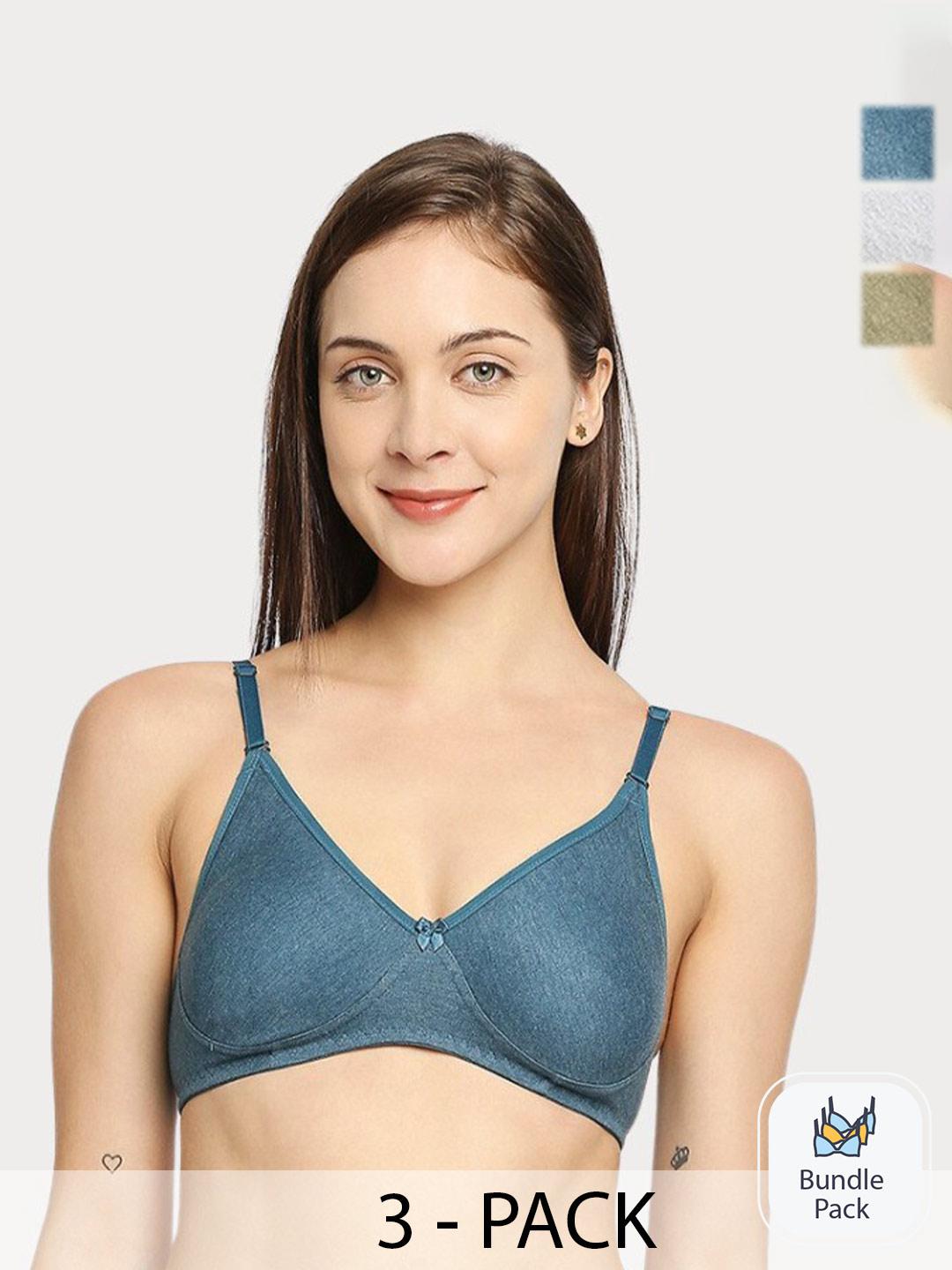 true shape pack of 3 full coverage t-shirt bra with anti microbial