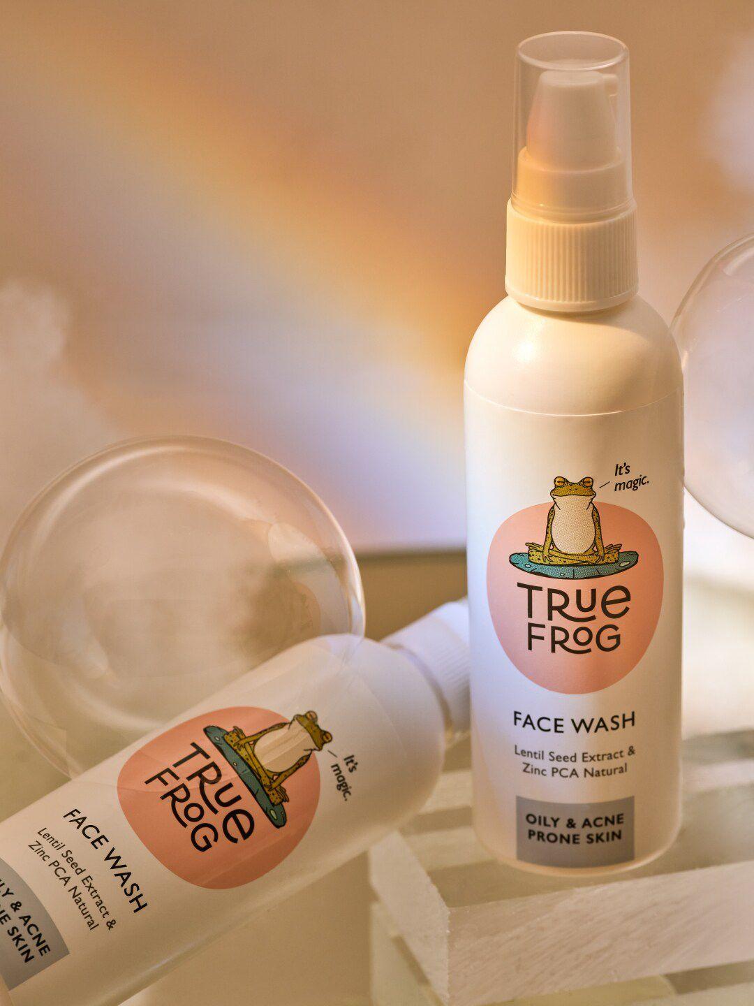 true frog lentil seed extract & zinc pca natural face wash 100 ml