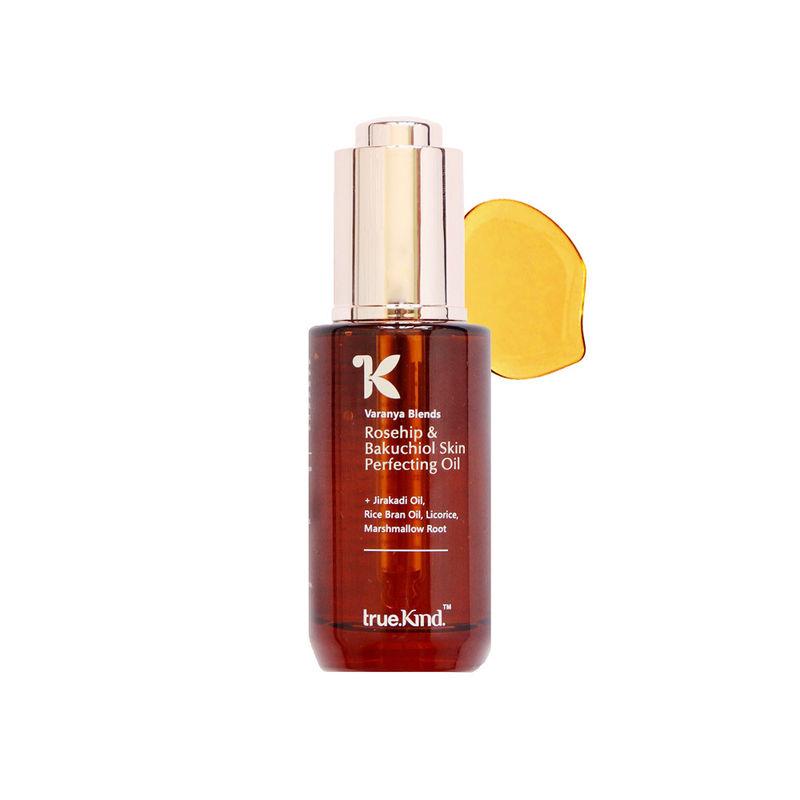 true kind rosehip & bakuchiol skin perfecting oil brightens, tones, firms skin