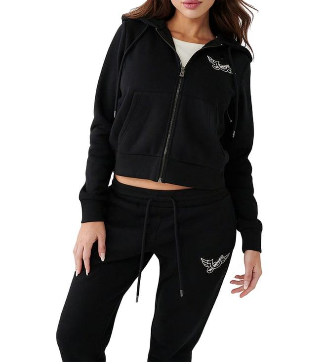 true religion black fashion regular fit hoodie