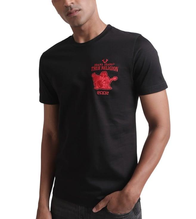 true religion black logo regular fit t-shirt