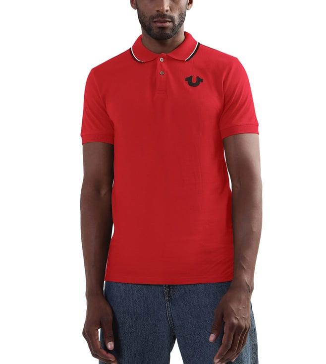 true religion chinese red regular fit polo t-shirt