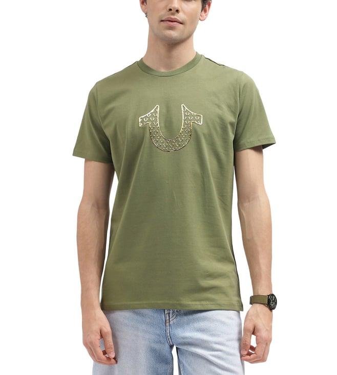 true religion green logo regular fit t-shirt