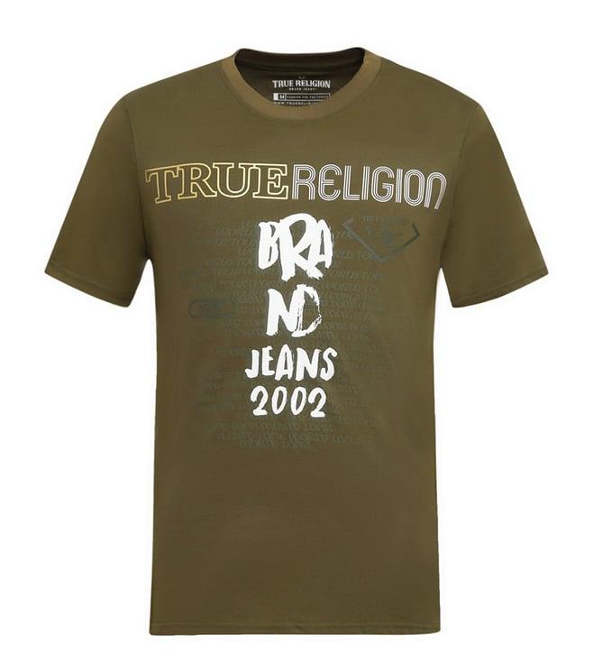 true religion martini olive printed regular fit t-shirt