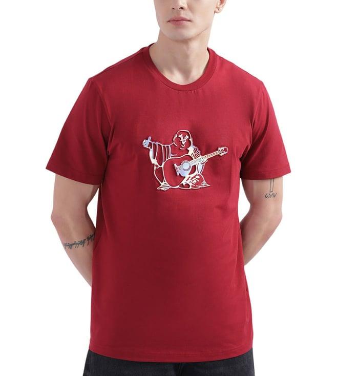 true religion red logo regular fit t-shirt