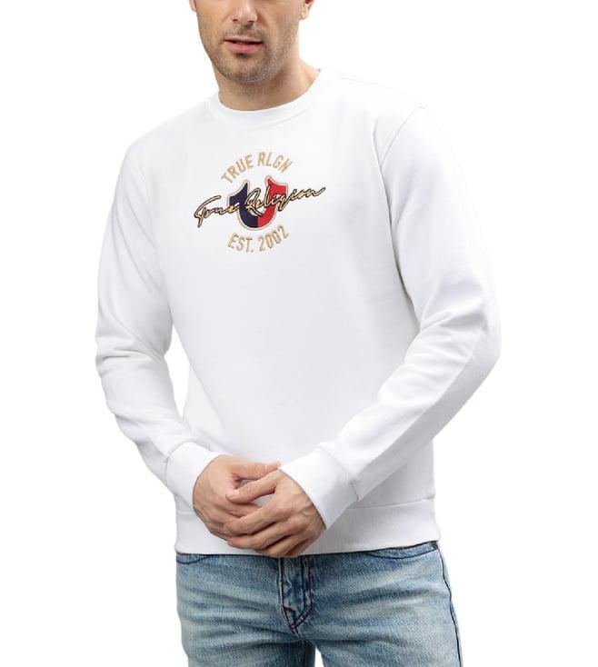 true religion white fashion regular fit sweatshirts