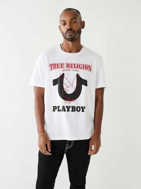 true religion white relaxed fit crew t-shirt