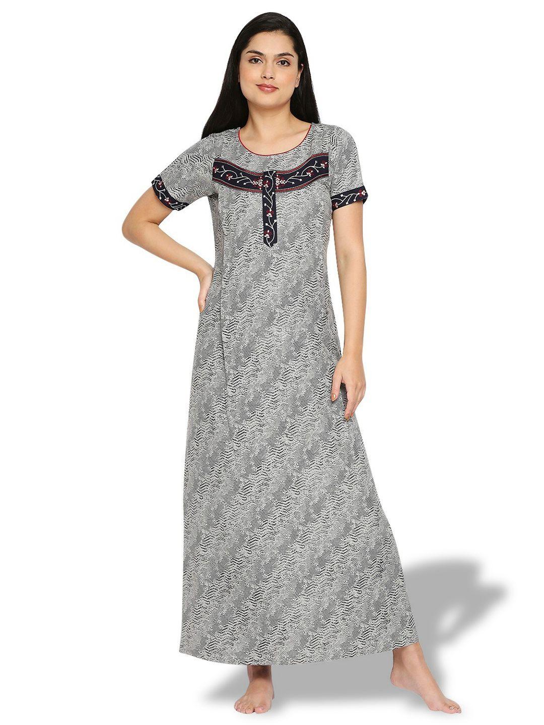 true shape floral printed maxi maternity nightdress