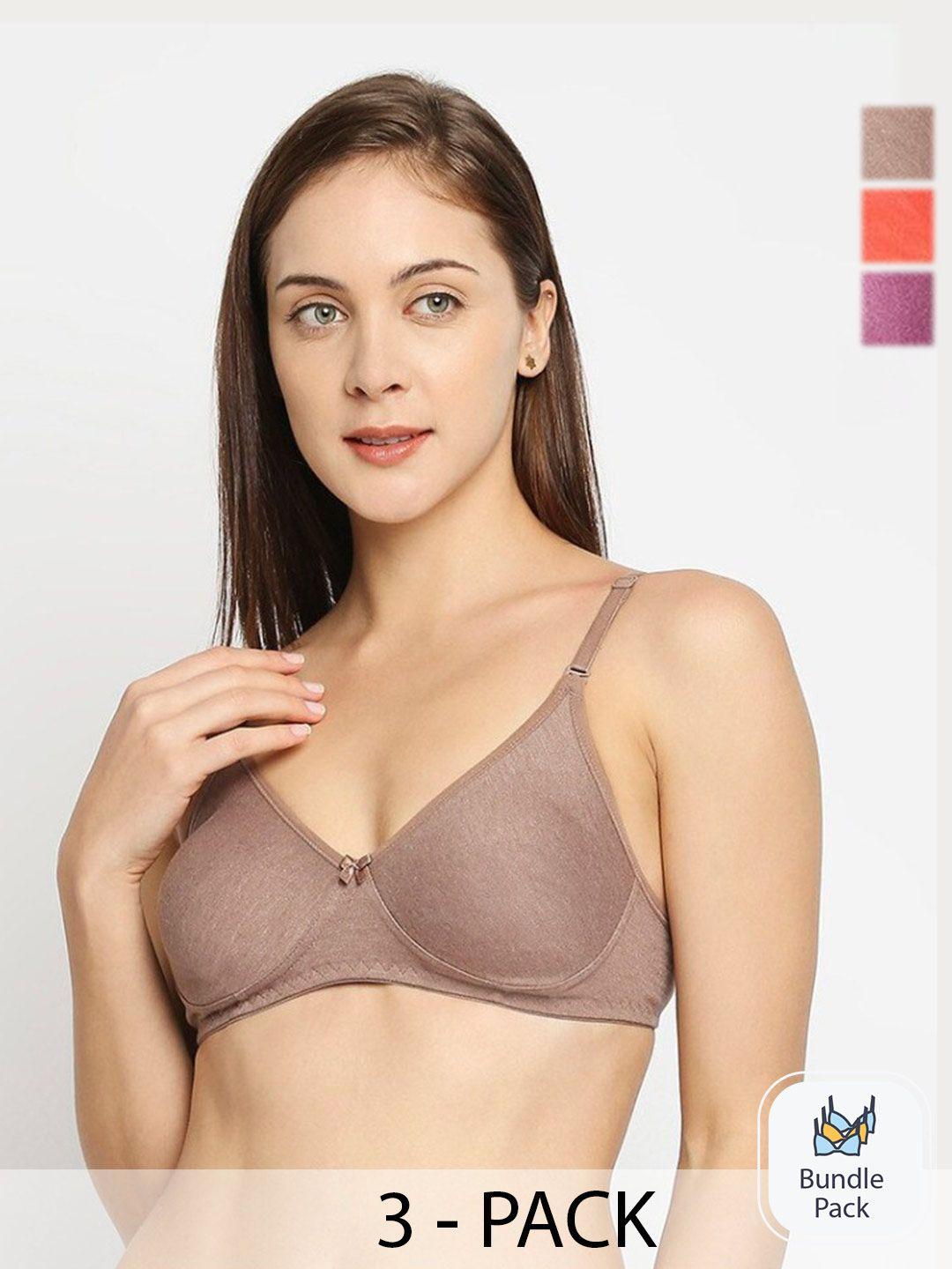 true shape pack of 3 full coverage t-shirt bra with anti microbial