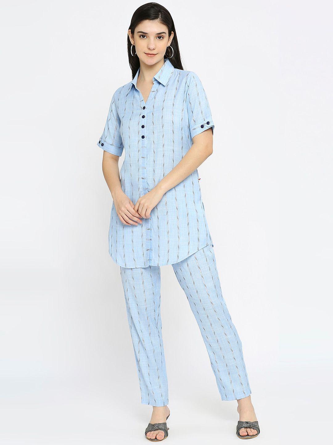 true shape printed tunic with trousers co-ords