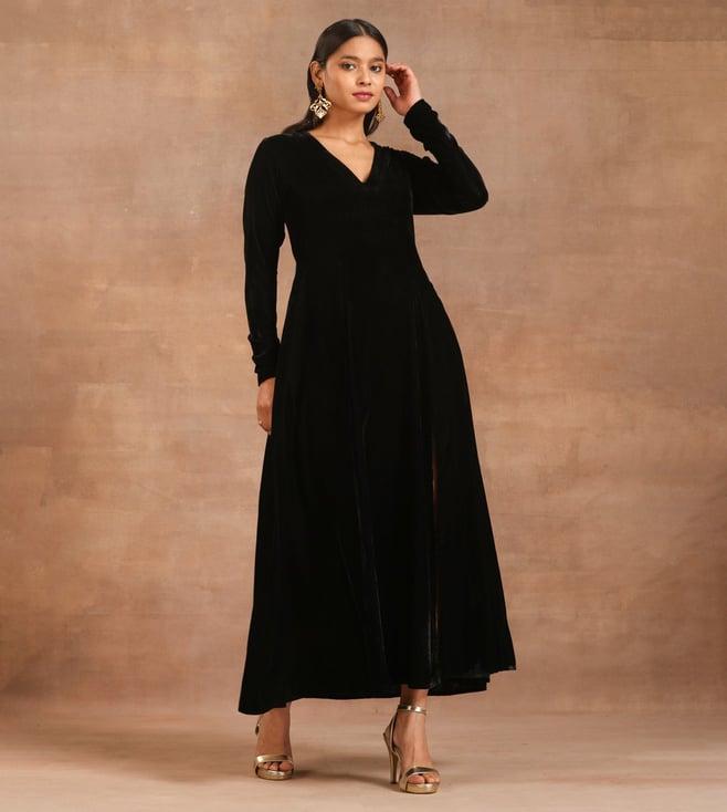 truebrowns black velvet dress