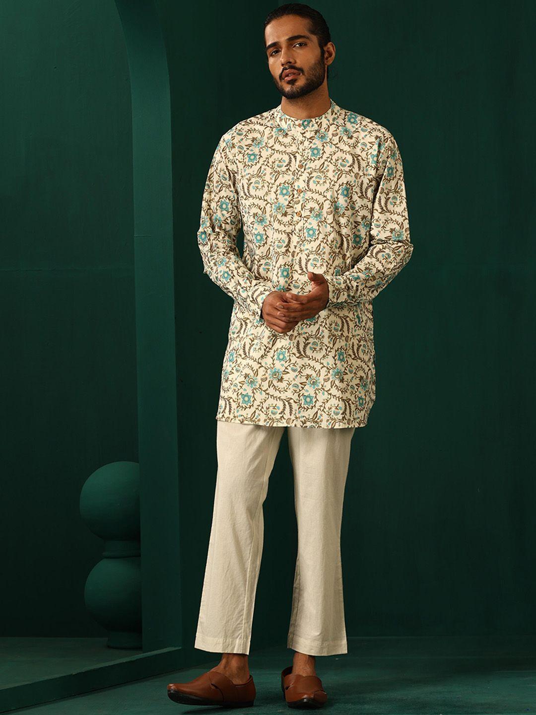 truebrowns printed pure cotton top with trousers