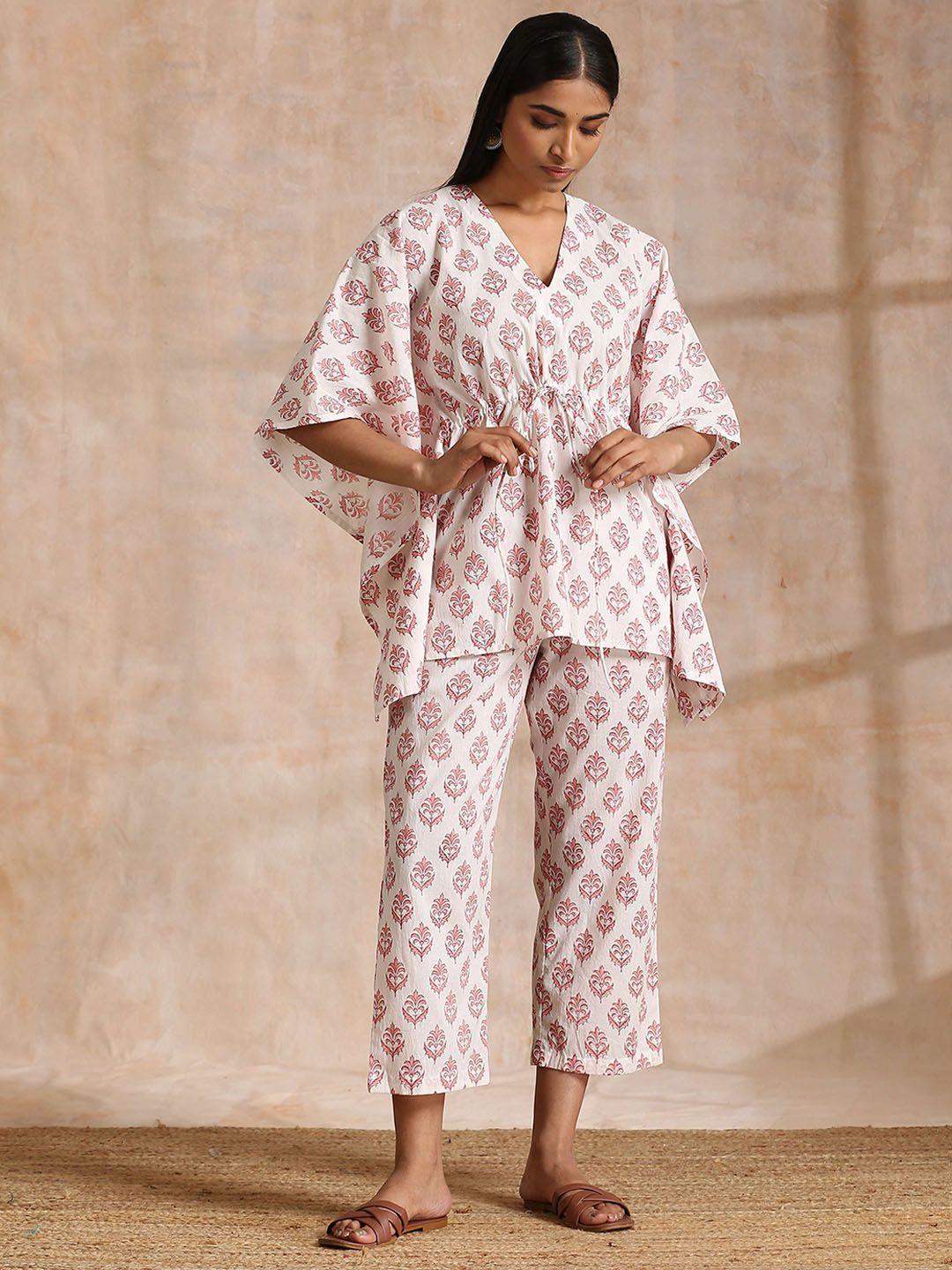 truebrowns women kaftan tunic with trousers