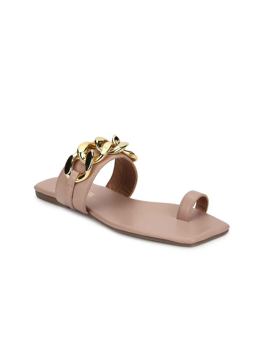 truffle collection women nude-coloured one toe flats