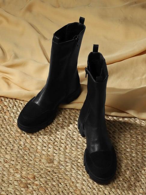 truffle collection women's black chelsea boots