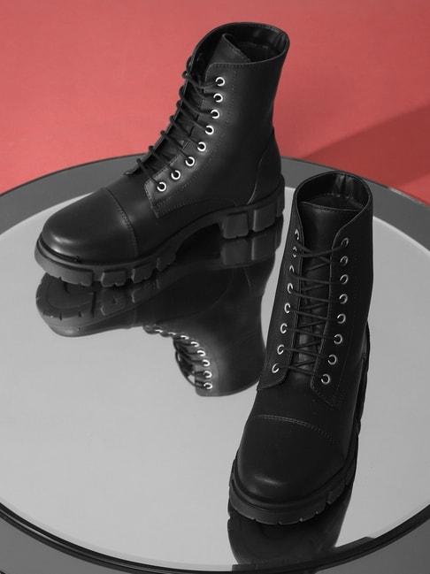 truffle collection women's black derby boots