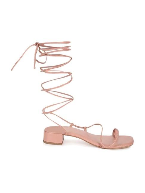 truffle collection women's nude gladiator sandals
