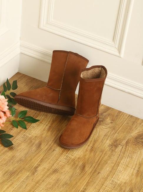truffle collection women's tan casual booties