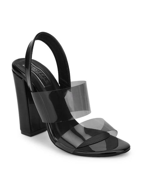 truffle collection women's black back strap sandals