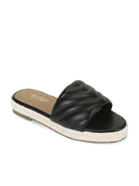 truffle collection women's black casual sandals
