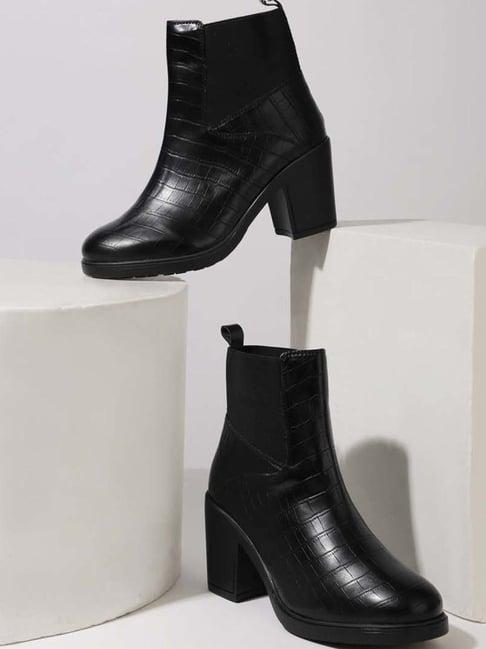 truffle collection women's jet black chelsea boots