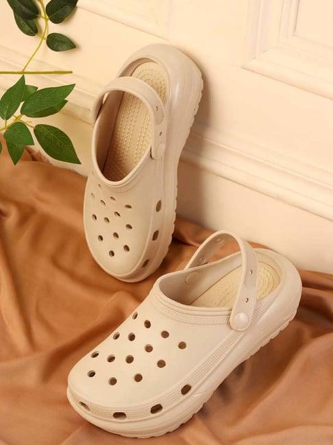 truffle collection women's nude back strap clogs