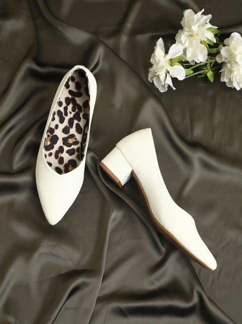 truffle collection women's white formal pumps