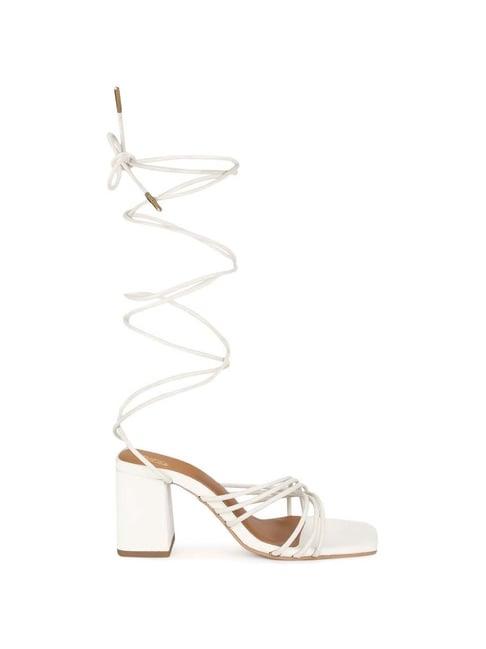 truffle collection women's white gladiator sandals