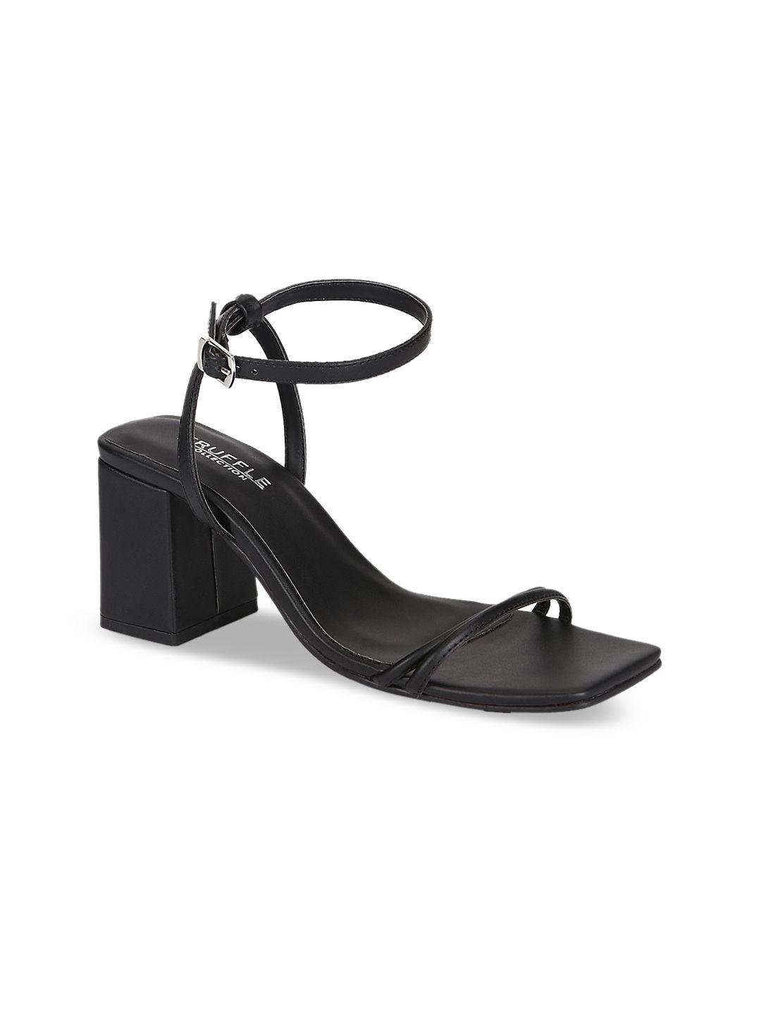 truffle collection women black solid sandals