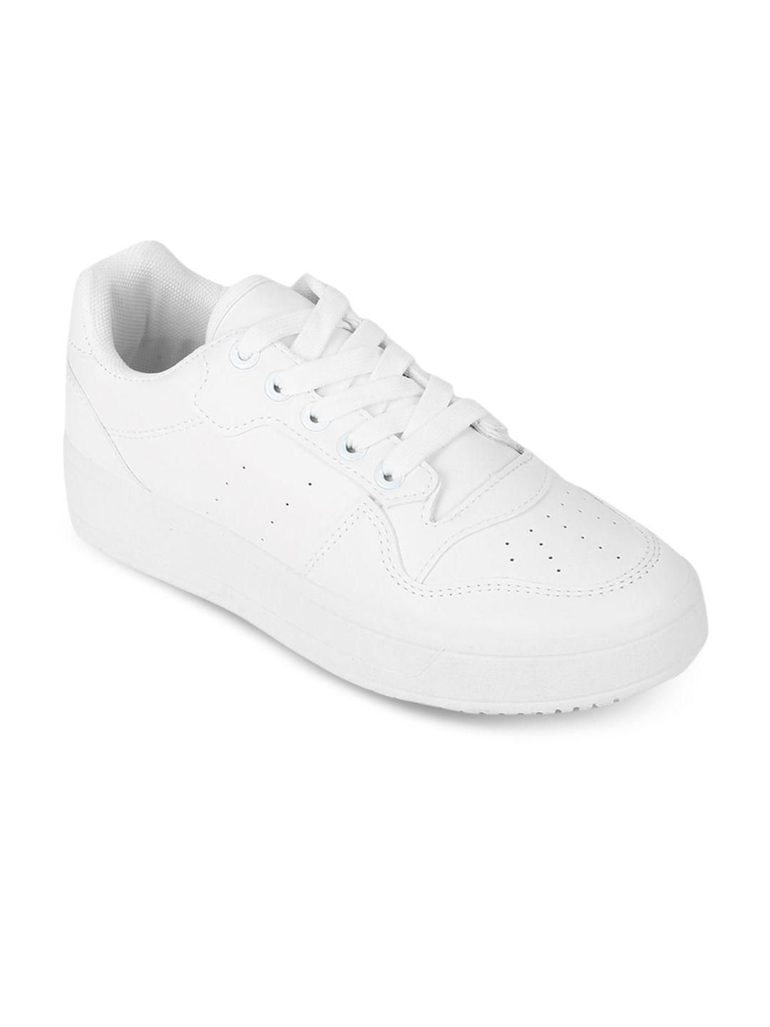 truffle collection women white pu sneakers