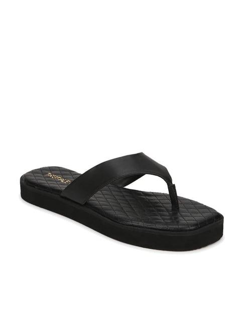 truffle girl by truffle collection women's black thong sandals