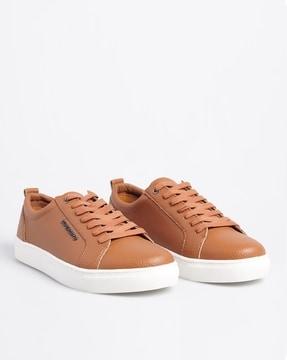 truman leather lace-up sneakers