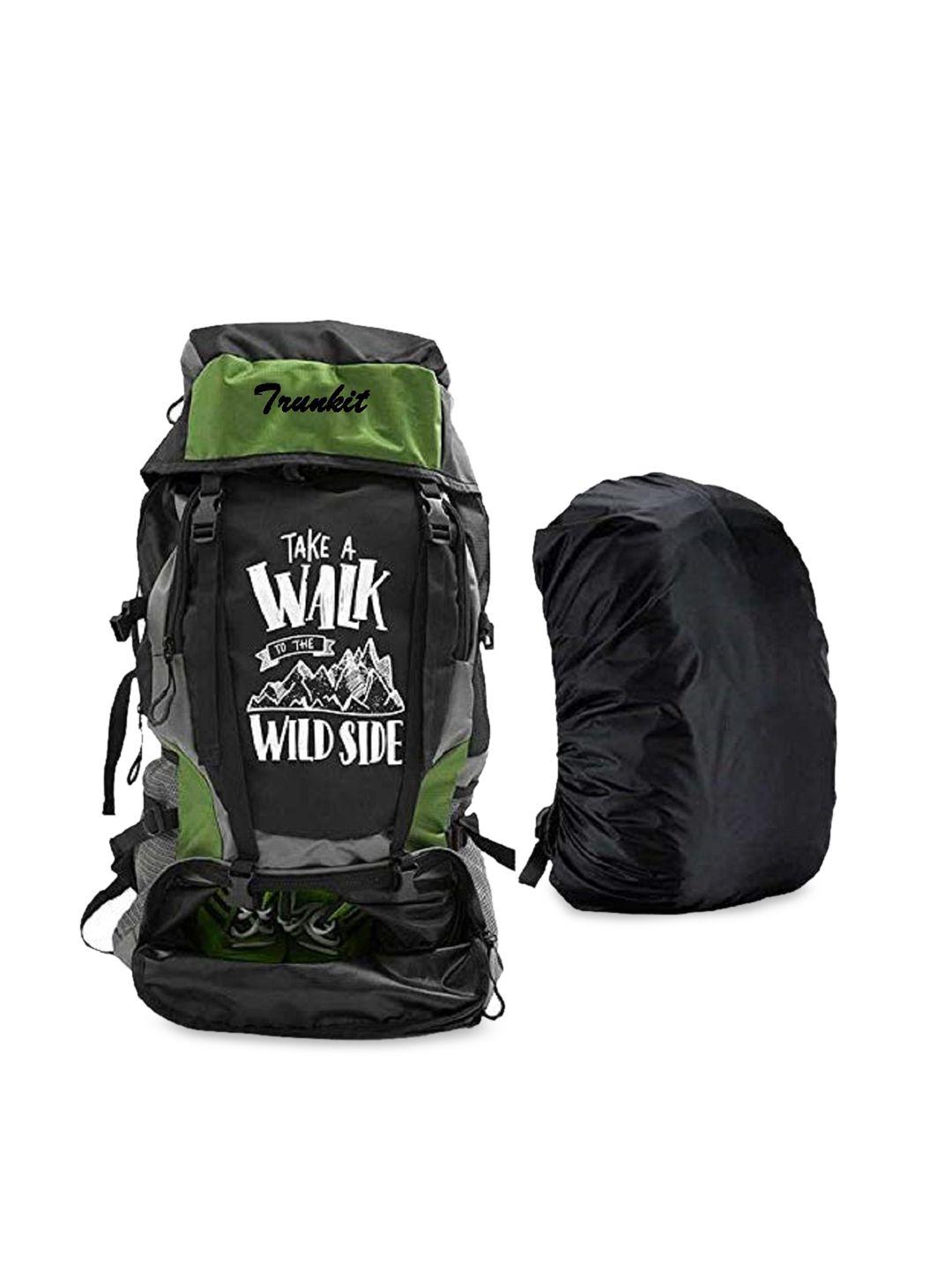 trunkit green printed 55 liters trekking rucksacks