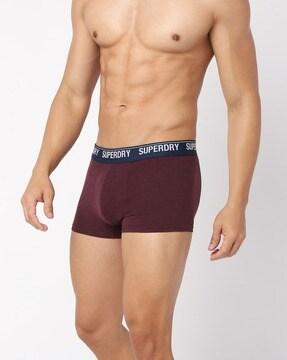 trunks with brand-knit waistband