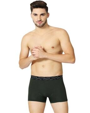 trunks with brand print elasticated waist