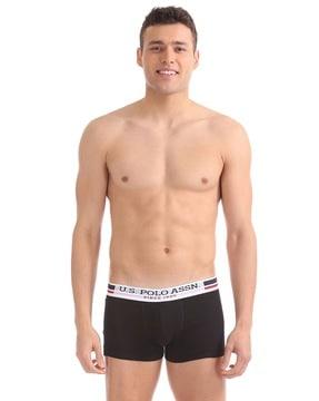 trunks with brand print elasticated waist