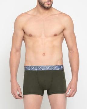 trunks with printed waistband