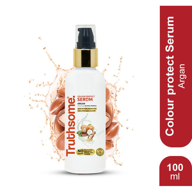 truthsome color protect serum with quinoa protein & infused with argan oil