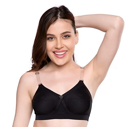 trylo alpa strapless women's bra hoisery cotton c-cup black 38