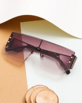 ts-50801-c4 half-rim uv-protected shield sunglasses