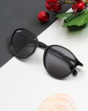 ts-8624-blk-gld uv-protected circular sunglasses