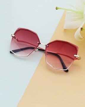 ts-9065s-gld-pink full-rim uv-protected square sunglasses