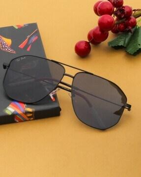 ts-9257-blk uv-protected aviator sunglasses